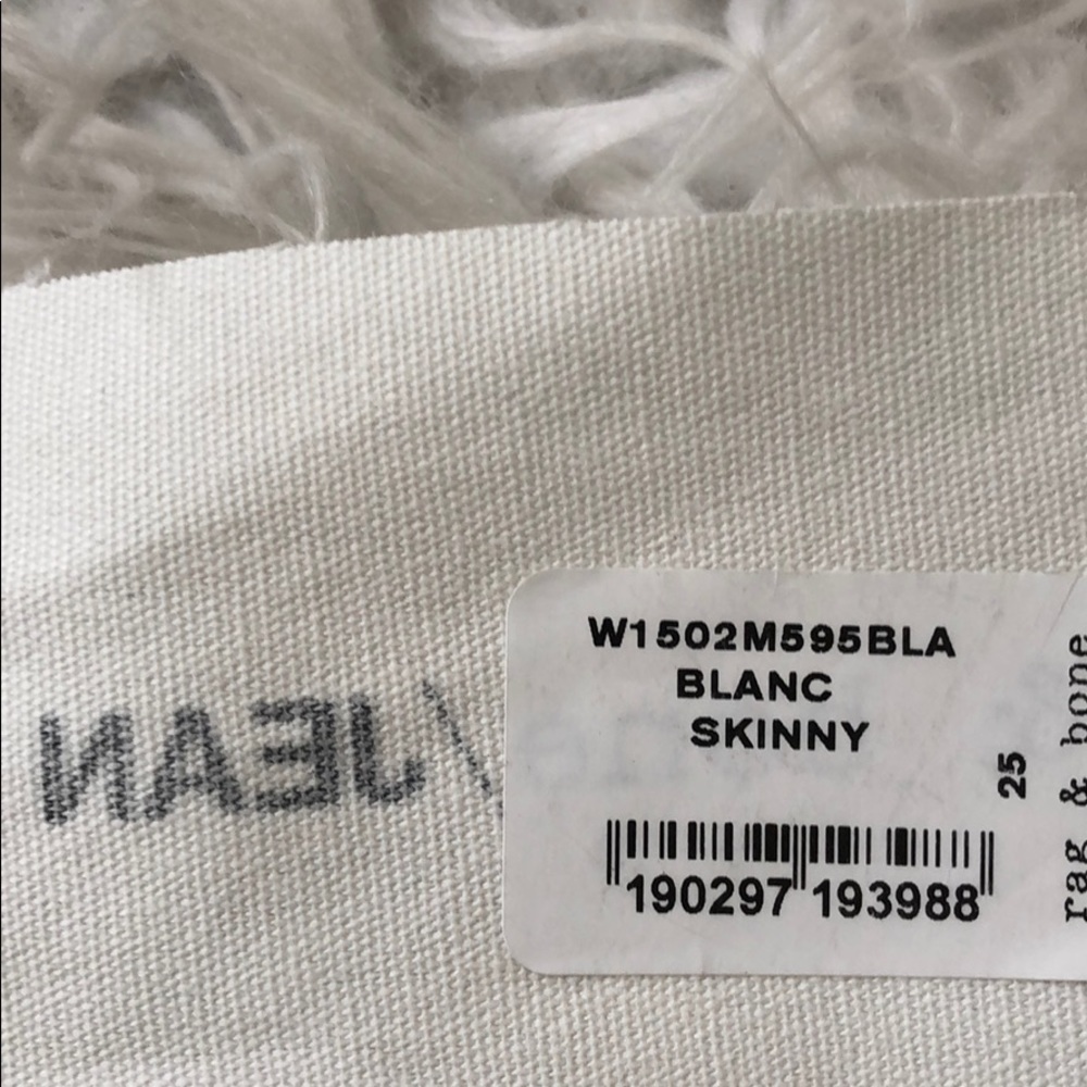 NEW • Rag & Bone • Skinny Jeans Blanc White - Picture 5 of 7